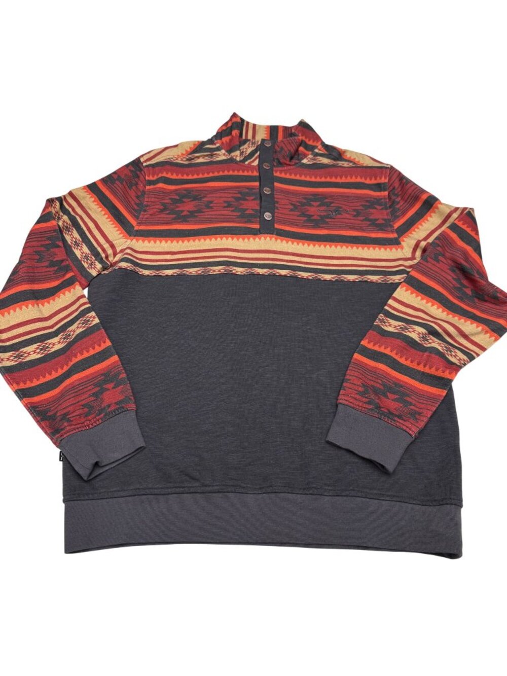 NWT Kimes Ranch Men's Tack Southwestern Quarter Snap pullover Sweater, Size M